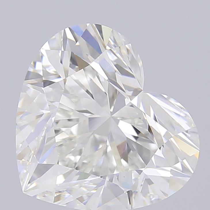 5.03 ct F VVS2 Heart Brilliant lab-grown diamond