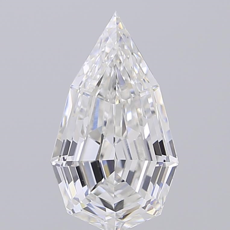 2.74 ct E VVS2 Modified Pear Step Cut lab-grown diamond