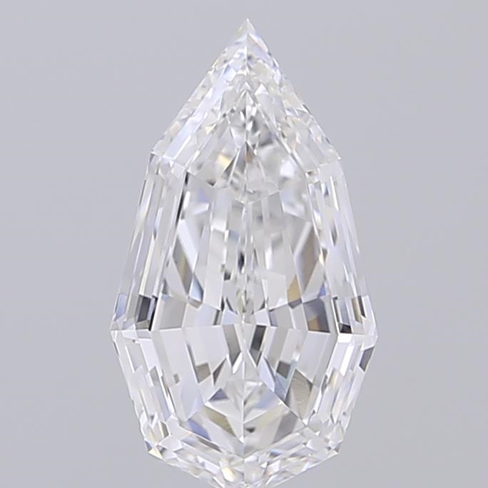 2.07 ct D VVS2 Modified Pear Step Cut lab-grown diamond